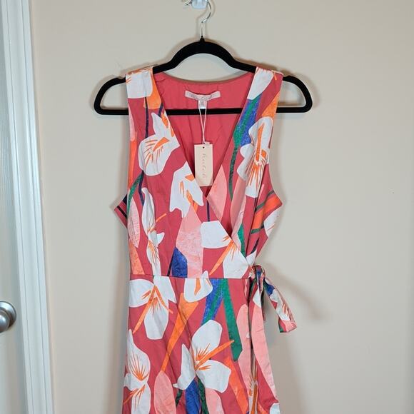 NEW Anthropologie Hutch Stace Sleeveless Wrap Midi Dress - Picture 5 of 15